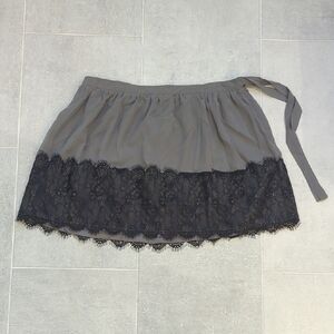 LC Lauren Conrad Charcoal and Black Lace Mini Skirt